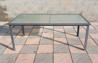 tavolo giardino set alluminio 6 sedie