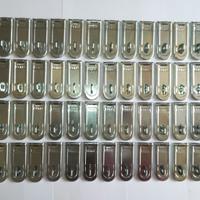 SET 56+6 Portalucchetti BURG acciaio nasello mm.80