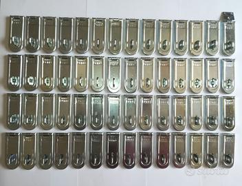 SET 56+6 Portalucchetti BURG acciaio nasello mm.80