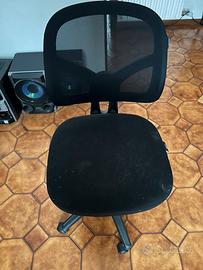 Potrona a rotelle per ufficio nuova con cartellino