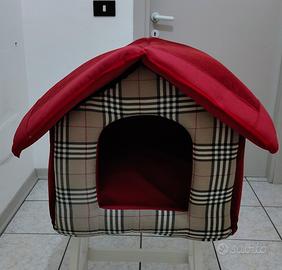 Cuccia cane o gatto apribile a forma di casetta