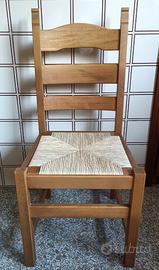 Sedia legno cucina impagliata