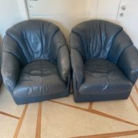 Poltrone vintage in pelle