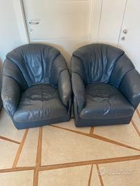 Poltrone vintage in pelle