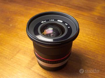 Obiettivo Samyang 12mm f/2 NCS CS per Fuji XF