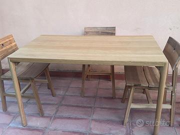 Tavolo legno Ikea con 4 sedie