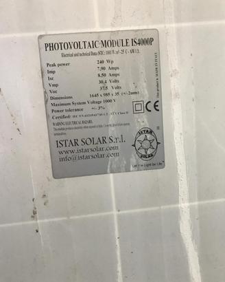 Stock di Moduli Fotovoltaici
