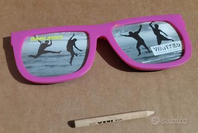 Portafoto a forma di occhiali colore rosa