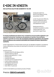 bici elettrica EKLETTA MC Bianco MY16, acqui