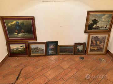 Quadri misti lotto composto da 9 pezzi