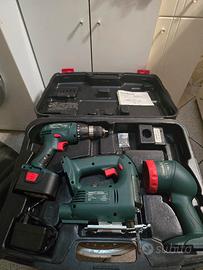 Kit avvitatore, seghetto alternativo, torcia 