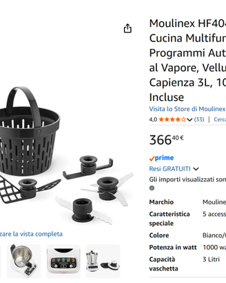 Robot da Cucina Moulinex Volupta HF404112 – NUOVO