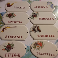 Targhe fuoriporta con nome vintage