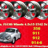 4 pz cerchi Porsche Fuchs 4.5x15 ET42 5x130