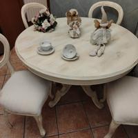 TAVOLO TONDO SHABBY ALLUNGABILE 