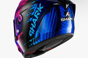 Casco AERON EDgy Carbon blue chrome Nuovo