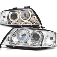 FARI XENON AUDI A6 4B 97-01 ANGEL EYES FONDO CROMA