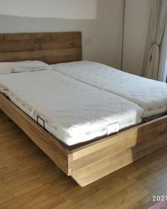 letto matrimoniale rovere rustico testata scortec
