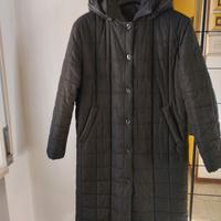 Cappotto trapuntato nero donna