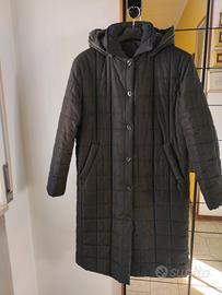 Cappotto trapuntato nero donna