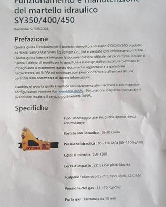 Martello per miniescavotore