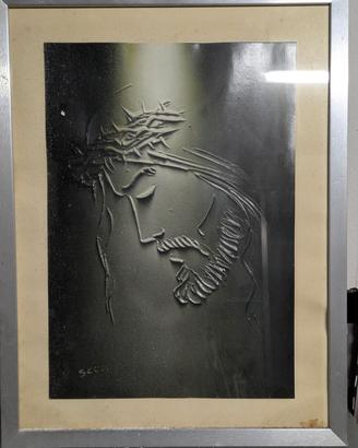 Quadro in rilievo “Cristo con corona di spine”