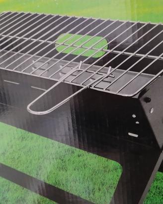 Barbecue pieghevole di colore nero, nuovo