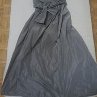 Gonna lunga con cintura a nastro - Solada - grigia