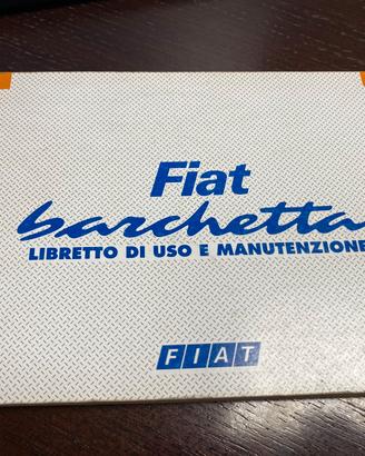 LIBRETTO USO E MANUTENZIONE FIAT BARCHETTA