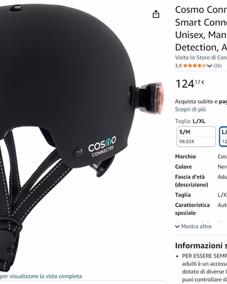 Casco Professionale Monopattino Cosmo,TGL/XL,NUOVO
