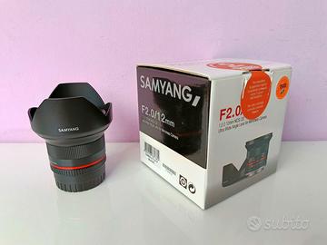 SAMYANG 12mm f2.0 NCS CS attacco Fuji X