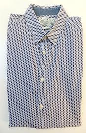 Camicia da uomo, a puntini blu, taglia L