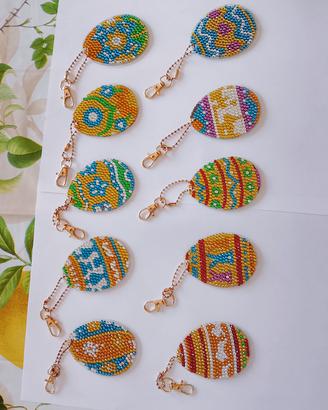 Portachiavi Uovo Diamond Painting Double Face