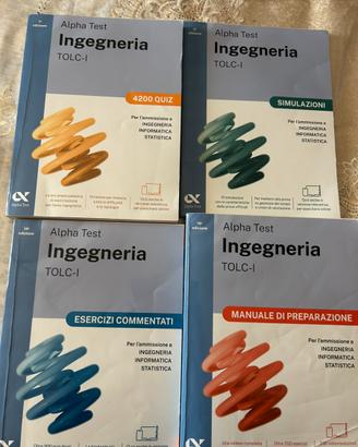 set 4 libri alpha test tolc-I versione 2026