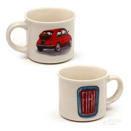 Set di 2 Tazzine da Caffè in Porcellana Fiat 500