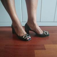 Scarpe Janet Janet nere con tacco n°37