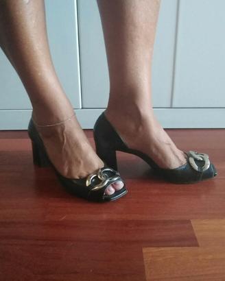 Scarpe Janet Janet nere con tacco n°37