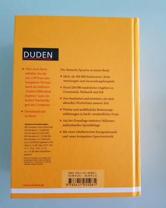 Dizionario monolingue tedesci Duden NUOVO
