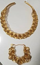 Set Gioielli Intrecciati – Girocollo + Bracciale