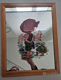 Quadro specchio Holly Hobbie vintage anni '80