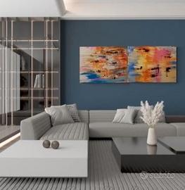 Quadri astratti dipinti su tela originali unici