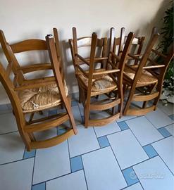 sedie in legno da rimpagliare e sistemare