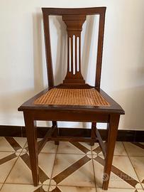 sedie noce italiana con paglia di Vienna