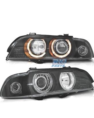 FARI BMW E39 95-00 XENON ANGEL EYES FONDO NERO