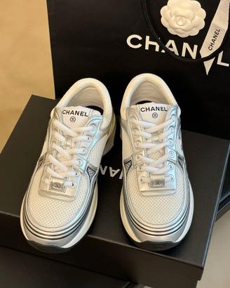 Scarpe casual CHANEL argento, 45