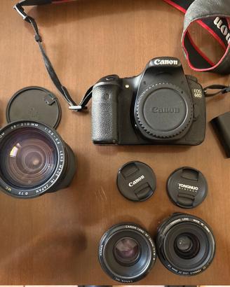 CANON 60 D apsc con obbiettivi e flash