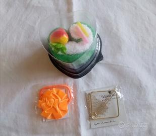 Set per bimbe: fermaglio, elastico flou, lavette