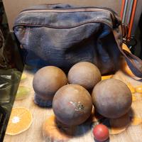 Quattro Bocce con pallino con borsa