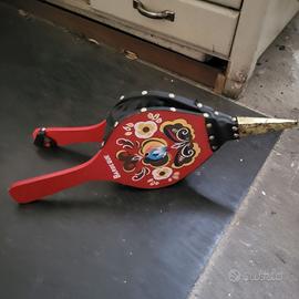 Mantice manuale vintage decorato Soffietto camino