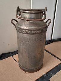 Bidone per latte vintage in ferro/acciaio
